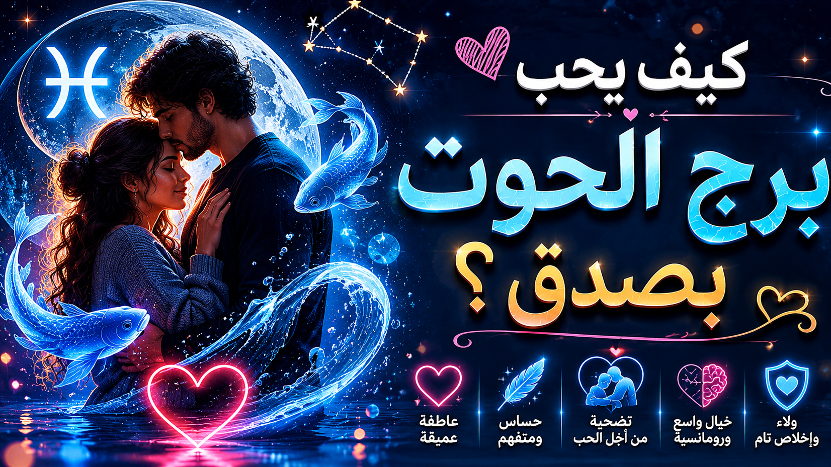 كيف يحب برج الحوت بصدق؟ أسرار القلب الأكثر رقة في الأبراج ورحلة العشق في عالم الخيال والواقع!