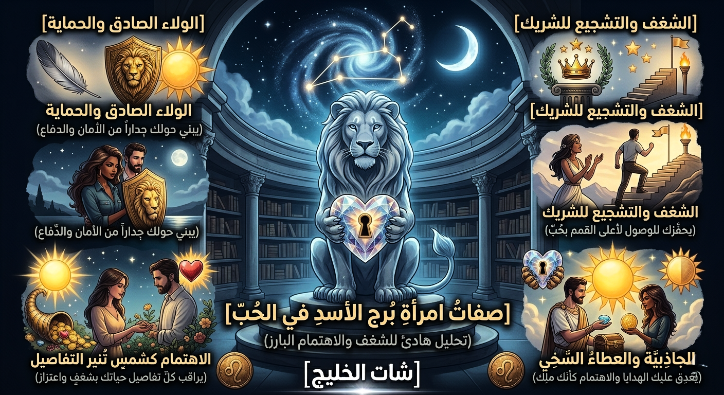 صفات امرأة برج الأسد في الحب: كيف تملك قلب 