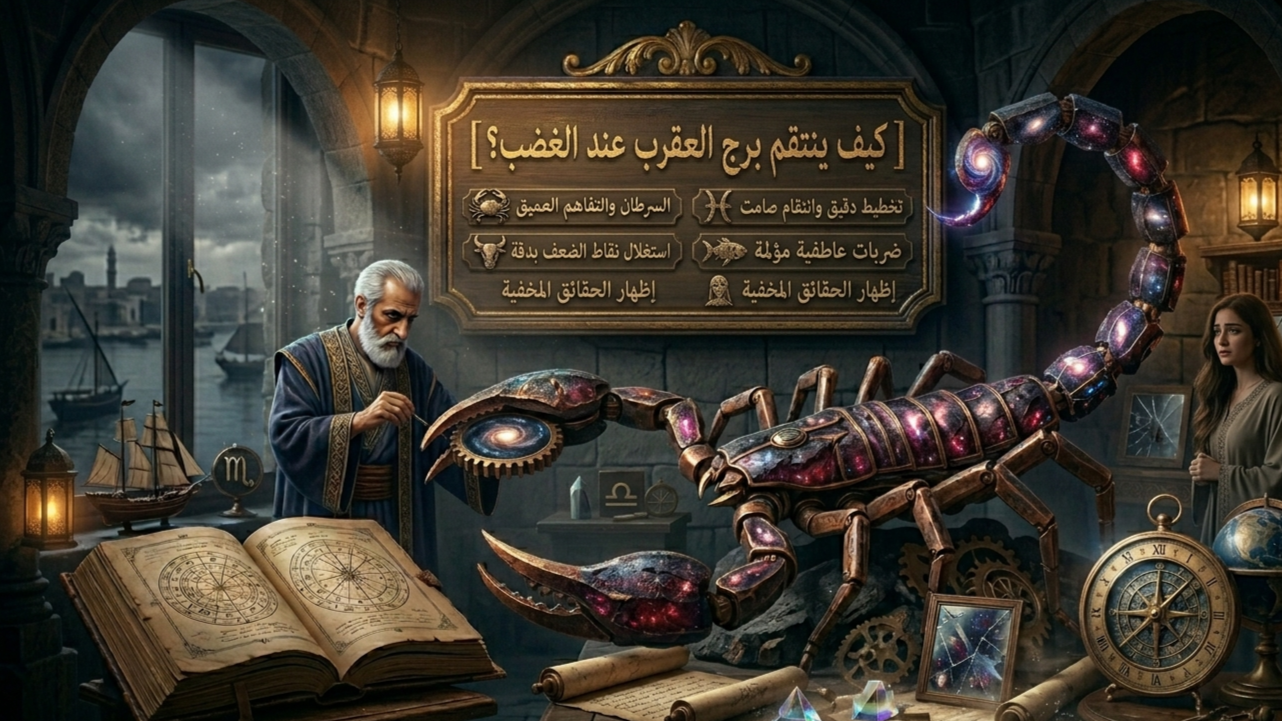 كيف ينتقم برج العقرب عند الغضب؟ أسرار الشخصية التي لا تنسى الإساءة وكيف يحمي نفسه من الأذى!