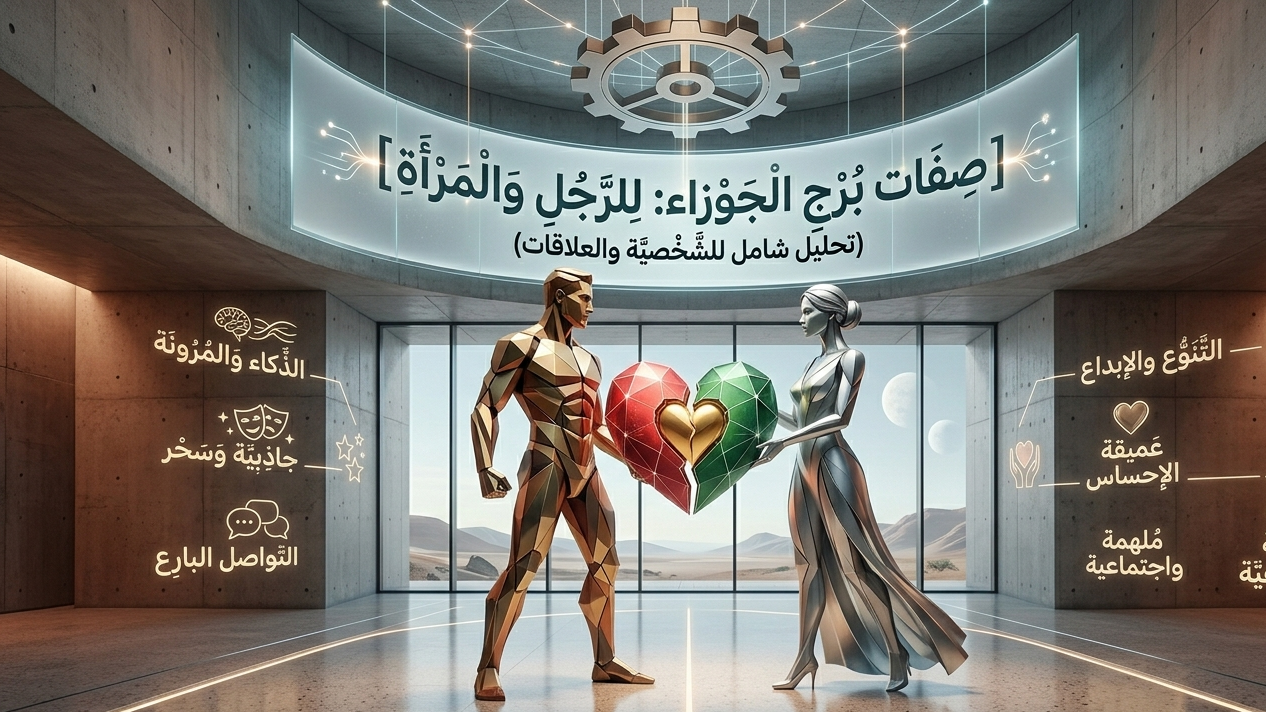 صفات برج الجوزاء للرجل والمرأة: الدليل النفسي الكامل لفك شفرات التوأم الهوائي المتقلب